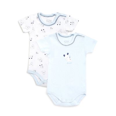 Boys Light Blue Set of 2 Body Suit